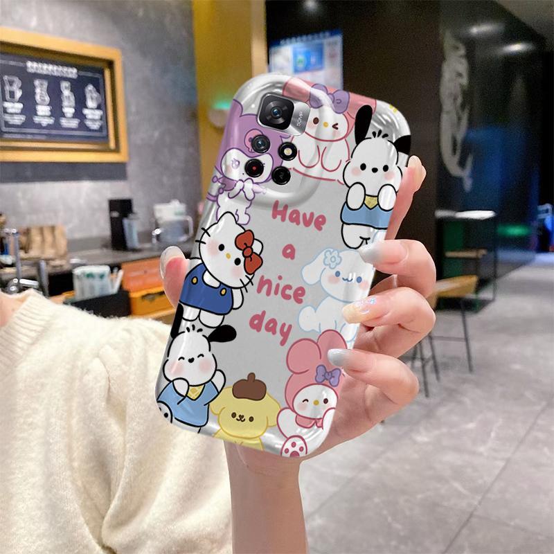 Vỏ silicon hoạt hình cho Redmi Note 11 11S 12 Pro 4G 3D Phụ kiện TPU mềm Sanrio Lotso Vỏ điện thoại chống sốc