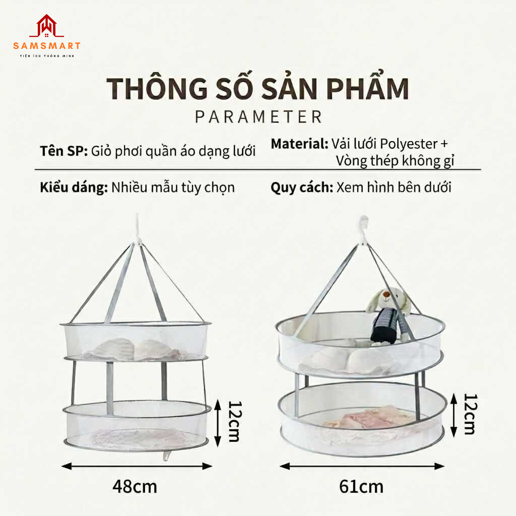 Lưới Phơi Đồ Đa Năng Gấp Gọn – Giữ Dáng Quần Áo, Chống Nhăn, Dụng Cụ Gia Đình Tiện Dụng