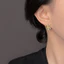 Rétro bông tai nữ mạ bạc với thiết kế đầu mèo và họa tiết phượng hoàng