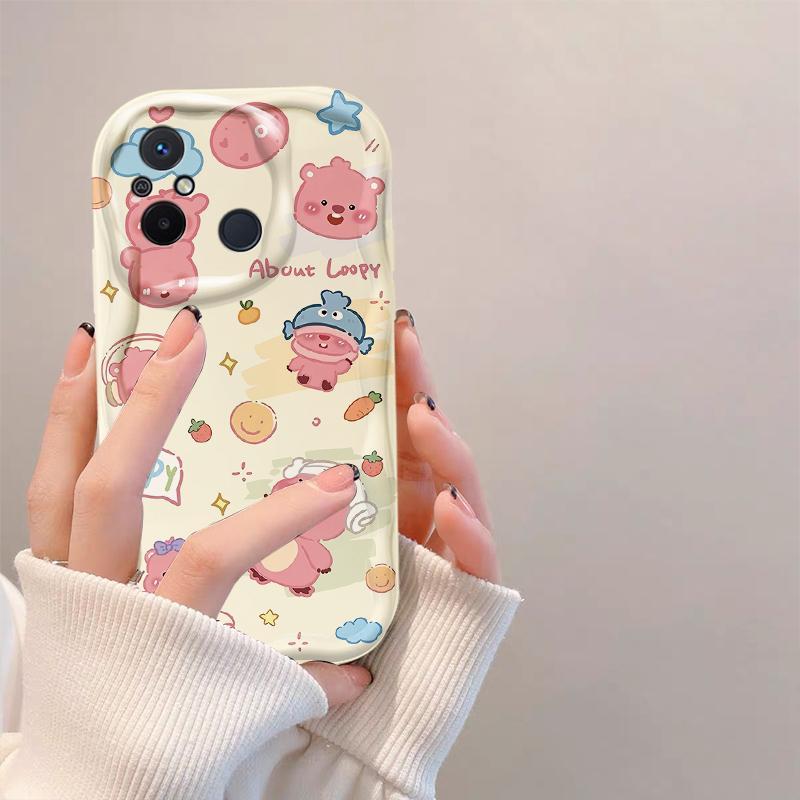 Thích Hợp Cho Redmi 12C POCO C55 Phụ Kiện 3D TPU Mềm Hoạt Hình Dễ Thương Loopy Vỏ Điện Thoại Chống Sốc