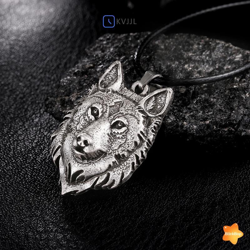 Mặt dây chuyền bạc phong cách Viking nam với hình động vật - Bùa hộ mệnh mới