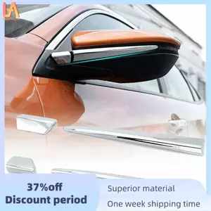 4 Chrome Bên Cửa Chiếu Hậu Gương Trụ Cột Viền Bao Chống Rúp Dải Dán Cho 2018 2019 2020