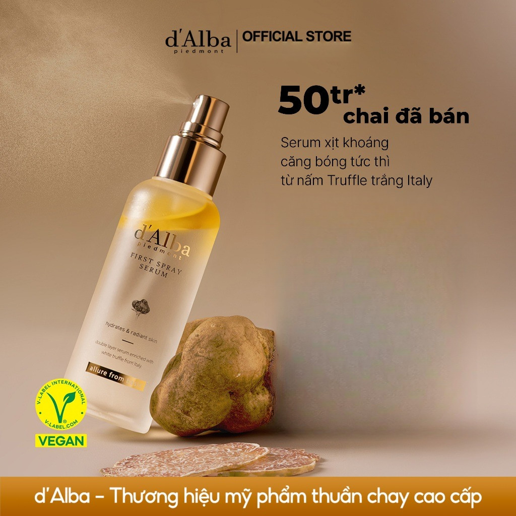 [d'Alba Official] Serum dạng xịt khoáng căng bóng da  First Spray Serum 100ml - Mist Serum