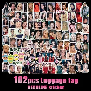 102 Tờ BlakP Mực Dán Album Mini DEADLINE Sổ Tay Dán JENNIE Zhixiu Hành Lý Dán 26..15