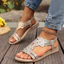 2026 Giày Đế Bằng Nữ Bohemian Phong Cách Dân Tộc Hoa Kim Cương Giả Thoải Mái Tất Cả Trận Đấu Mở Mũi Nữ Giày Sandal F3AA