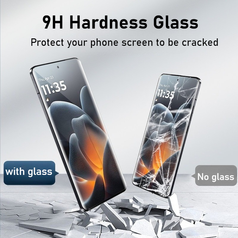 Dành Cho Motorola Signature 3D Hot-Bending Cong Kính Cường Lực Bảo Vệ Màn Hình Cho Moto X70 Air Pro X70AirPro Clear 9H Full Cover Bảo Vệ Mặt Trước Kính