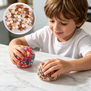 < Pluscloth > Bóng Bóp Hạt Gỗ Cầu Vồng Mềm Tpr Giảm Căng Thẳng Fidget Đồ Chơi Tăng Chậm Tiện Ích Giải Nén Cho Trẻ Em Người Lớn Đồ Chơi Khuôn Di Động Để Thư Giãn Và Tập Trung Căng Thẳng