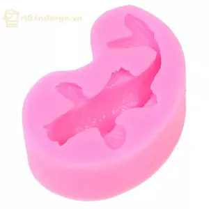 Ge 3D DIY Silicone Hình Cá Khuôn Bánh Cá Chép Fondant Khuôn Xà Phòng Sô Cô La Khuôn n