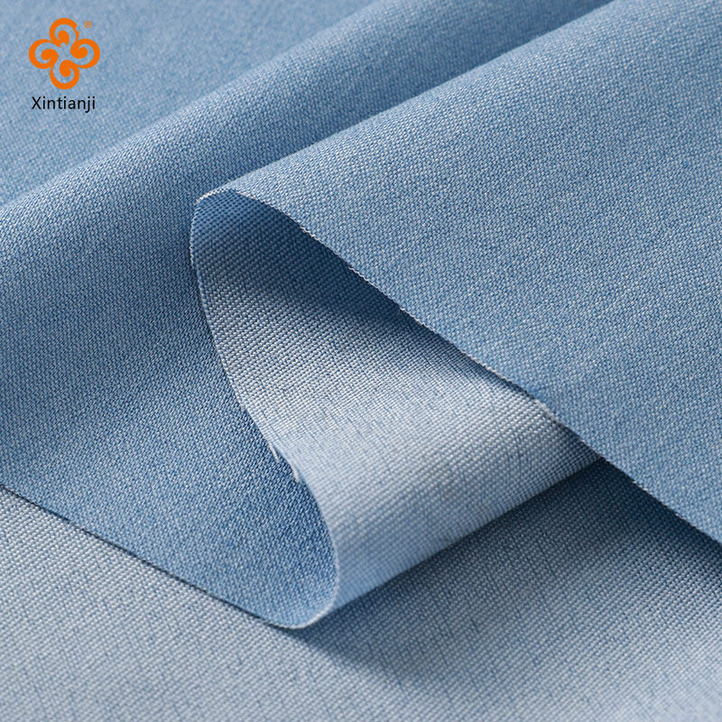 Lyocell Giặt Vải Denim Mỏng Màu Trơn Oft Và Drape Handmade Quần Áo Tự Làm Vải Cho Quần Nhẹ 0.5 Mét