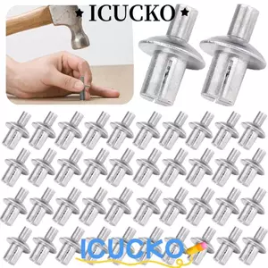 ICUCKO 10 / 20 / 50 / 100 Chiếc Đinh Tán Mở Rộng, Chốt Đầu Phần Cứng Bộ Gõ Khai Thác Ốc Vít Mở Rộng, Dụng Cụ Cố Định Động Búa Lõi Nhôm Móng Tay Mở Rộng