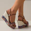 Kích Thước Lớn Nêm Gót Đế Bằng Giày Sandal Nữ Mùa Hè 2026 Phong Cách Bohemian Thời Trang Dép 1LLZ
