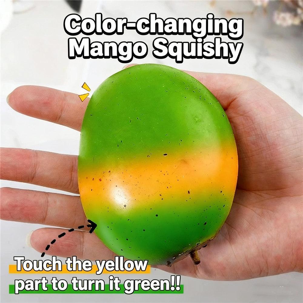 Đổi Màu Squishy Golden Mango Slow Rebound Pinch Thuốc mỡ trái cây Giảm căng thẳng Fidget Toy