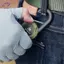HFTOY Kim loại chống trộm Dây Bule dễ kéo Móc khóa đàn hồi Vòng chìa khóa có thể thu vào Thẻ ID trượt tuyết chống thất lạc ~
