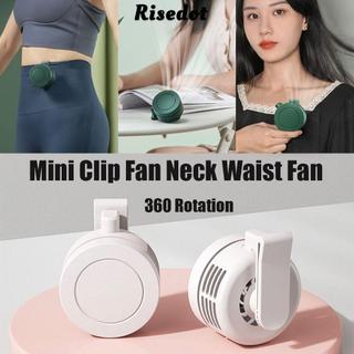 Quạt thắt lưng treo RISEDOT, Quạt điện không cánh Mini im lặng 3 tốc độ có thể điều chỉnh 360 độ, Máy làm mát không khí có thể sạc lại USB lâu trôi