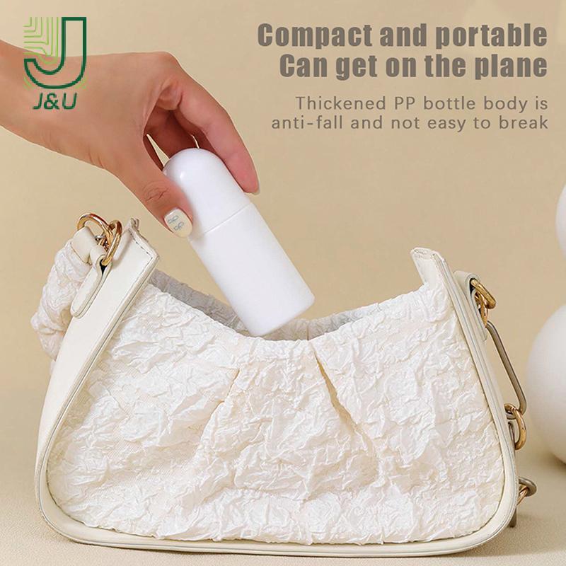 J & U 50 / 100ML Con lăn nhựa trắng đóng chai Hộp đựng sương mù du lịch Chai khử mùi DIY Phụ kiện mới