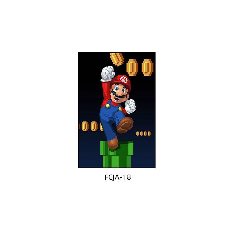 Tranh trang trí Mario, Phòng thể thao điện tử và Nghệ thuật treo tường phòng trẻ em, Phim hoạt hình Super Mario Nintendo Board Game Tranh vải