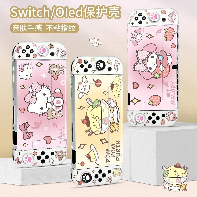 Vỏ bảo vệ giai điệu dễ thương cho Switch 2 Vỏ bọc mỏng Vỏ bảo vệ cứng chống trầy xước Tương thích với Switch Oled