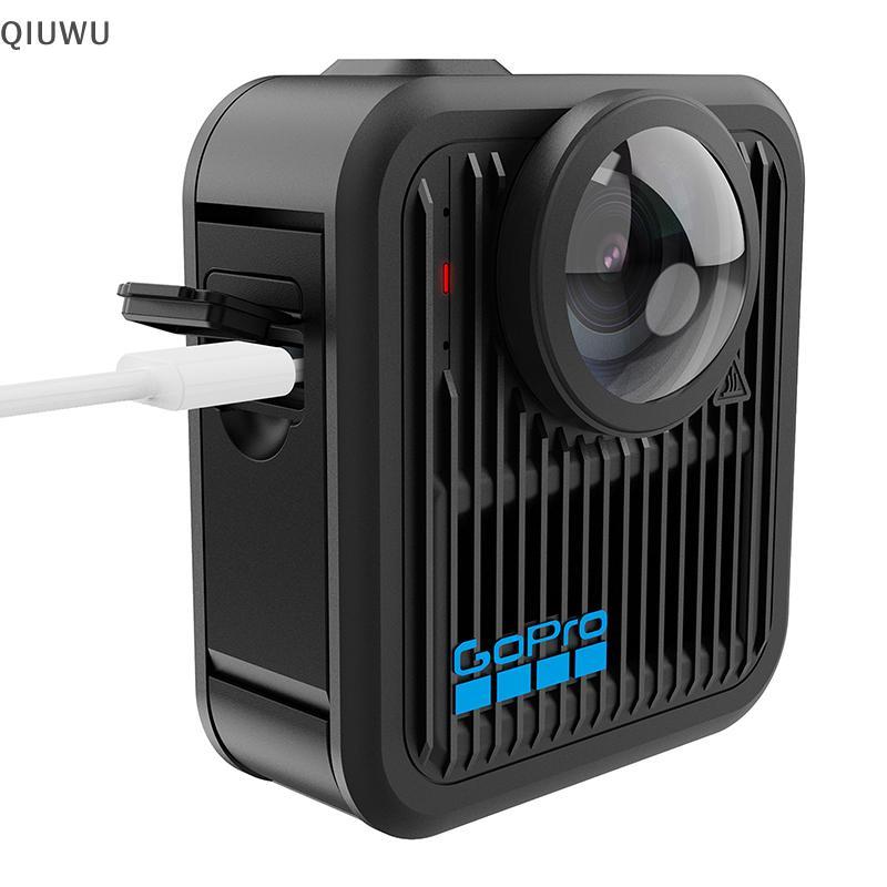 QIUWU Cổng Sạc USB Vỏ Bên Chống Mưa Cho GoPro MAX 2 Pin Sạc Ngoài Trời Phụ Kiện Camera.