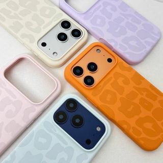 Ốp Điện Thoại Silicon Mềm Chống Sốc Cao Cấp Cao Cấp Cho iPhone 17 16 15 14 13 12 11 Pro Max Màu Da Báo in Tích Hợp Vỏ Nhung