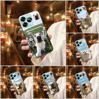 Ốp Điện Thoại Bảo Vệ Hoạt Hình Cho UMIDIGI G6 5G Ốp Lưng Chống Bụi Bẩn Túi Đựng Thẻ Graffiti Chống Sốc Cho Chó Khe Cắm Thẻ Silicon Bao Bọc Toàn Bộ Chống Thấm Nước TPU Dễ Thương
