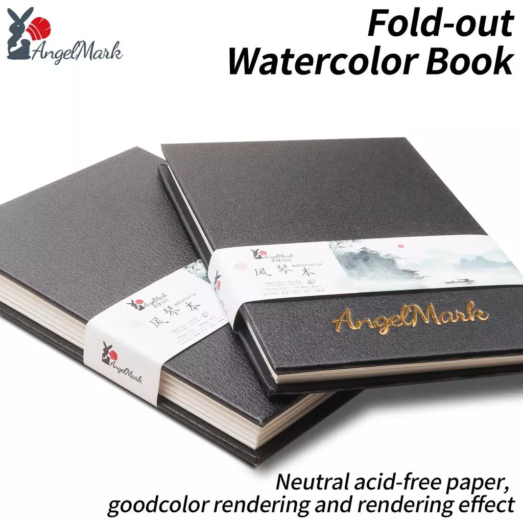 Angelmark Sách màu nước có thể gập lại Tấm lót màu nước Đồ dùng nghệ thuật