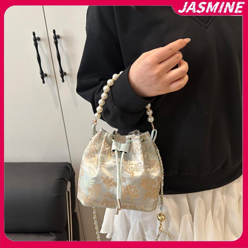 JASMINE 2025 Mới Phong Cách Trung Hoa Thêu Mỹ Nữ Túi Xách Thời Trang Đeo Vai Đeo Ngang Đảng Hàng Ngày Tote Túi Xách Nữ JASMINE