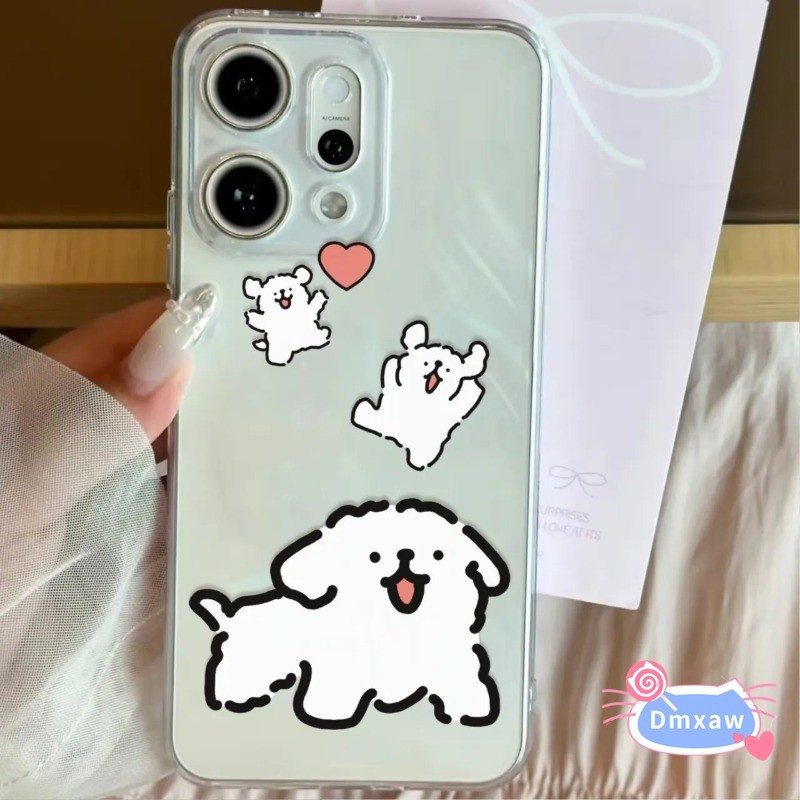 Ốp Điện Thoại Chú Chó Dễ Thương Cho Samsung Galaxy A91 M80S A7 2017 A73 A72 A71 A70S A57 A55 A54 A53 A52S A52 A51 A50 A50S A42 A37 A36 A35 A34 A33 A32 A31 A30 A30S 5G 4G Vỏ Mềm Ốp Lưng