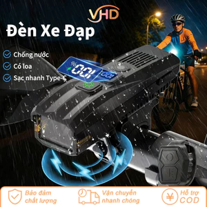 Đèn Xe Đạp Thông Minh - Màn Hình LCD, Cảm Biến Ánh Sáng Tự Động, Sạc Type-C Tiện Lợi