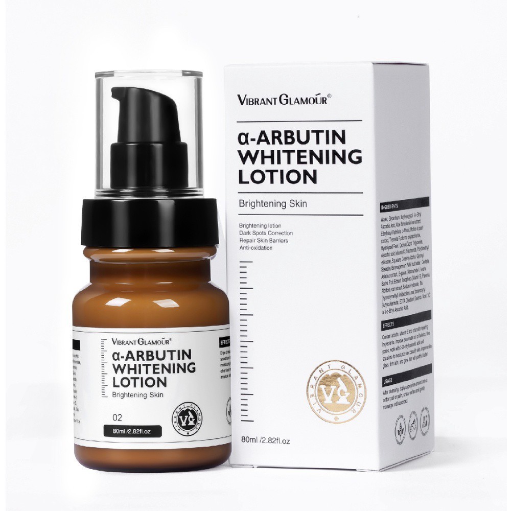 VIBRANT GLAMOUR α Arbutin Lotion 80ml Multi-Vitamin Làm Trắng Da Phai Điểm Da 12.25