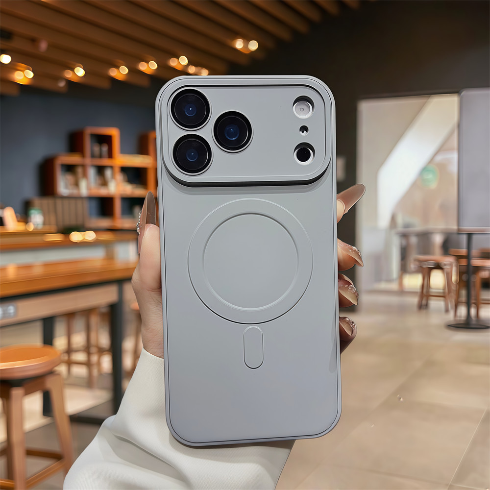 Ốp điện thoại từ tính màu chất lượng cao cho iPhone 17 Pro Max 11 12 13 14 15 16 pro max Vỏ bảo vệ điện thoại vỏ mềm bảo vệ ống kính chống rơi