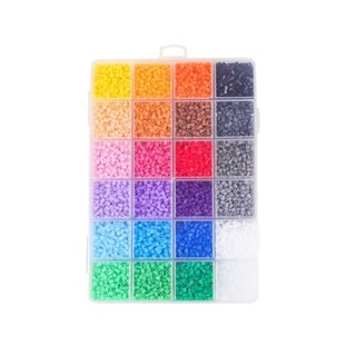 Bộ NOOKSTORY Perler Hama thủ công 2,6mm 24 màu cao cấp, hộp dụng cụ DIY làm câu đố giáo dục