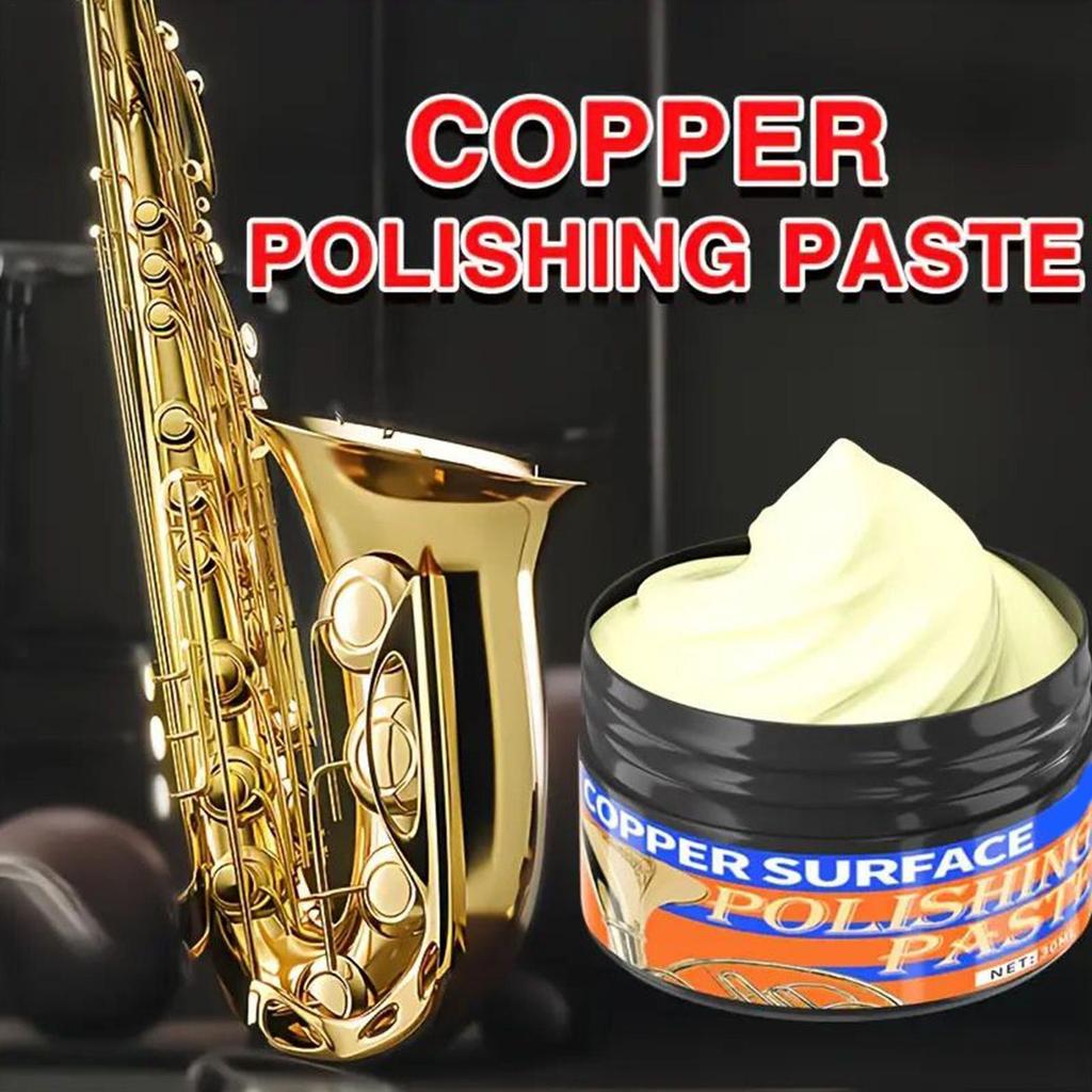 30ml Saxophone Rust Removal Cleaning Cream with Sponge Metal Polisher Paste Brass Tarnish Remover