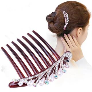 Phụ kiện tóc phiên bản Hàn Quốc - Lược cắt tóc và kẹp tóc ngọc trai