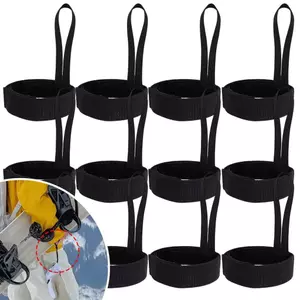 Dây đeo cổ tay lưu trữ găng tay trượt tuyết | Giá đỡ găng tay đàn hồi có thể điều chỉnh cho thể thao mùa đông, Dây xích Nylon an toàn cho các hoạt động ngoài trời, Dây đeo tổ chức màu đen (1 / 2 / 3 đôi)