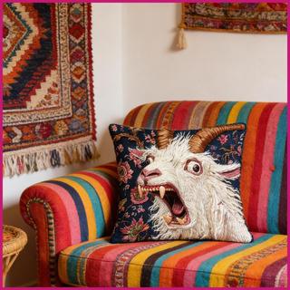 18x18 Gối 45x45cm La Hét Dê Sang Trọng Thú Vui Nhộn Ném Gối Cho Giường Ghế Ghế Phòng Ngủ shopidaevn