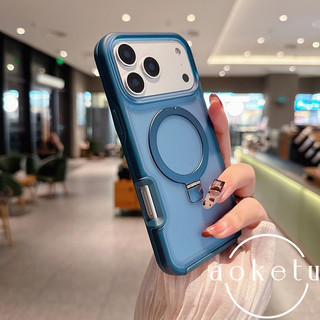 Vỏ điện thoại từ tính giá đỡ vợt màu xanh đá quý sang trọng phù hợp cho iPhone 13 14 15 16 17 Pro Max da nhạy cảm bán trong suốt bao gồm chống rơi