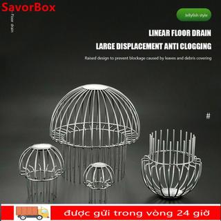 Ống thoát sàn mái nhà SAVORBOX, nắp thoát ban công inox tròn, chống tắc, dịch chuyển lớn