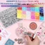 Bộ kim cương giả nhựa JUIC, Thạch thạch nhiều màu lấp lánh, Đồ dùng thủ công nghệ thuật nóng bỏng DIY Trang trí Flatback cho phụ kiện trang điểm