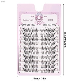11-12mm C Curl Anime Lash Phân đoạn cụm mi truyện tranh dành cho người mới bắt đầu & người thành thạo Thân thiện