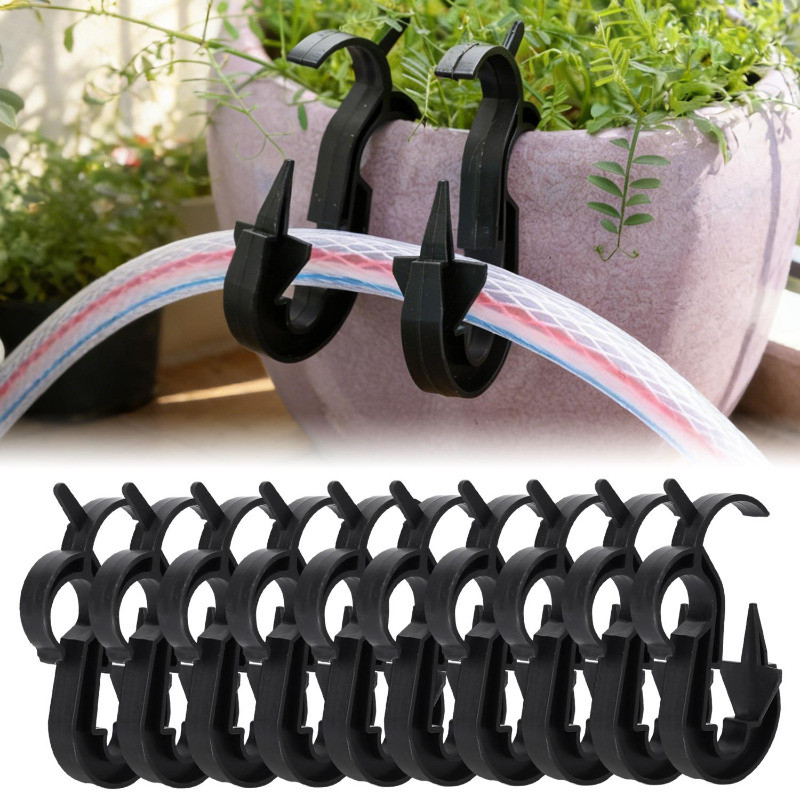 10-50 Chiếc Móc Ống Làm Vườn Nhựa Chịu Lực, Thiết Kế Chống Trơn Trượt Cho Sân / Sân Vườn Tổ Chức, Giá Đỡ Treo Tường Chống Tia UV Cho Ống 1.5 Inch