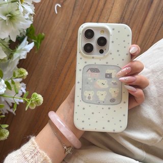 Ốp lưng cứng trong suốt mờ Tương thích với iPhone 13 14 14Pro 14ProMax 15 15Pro 15ProMax 16 16Pro 16ProMax 17 17Pro 17ProMax Star Koala Pattern Case