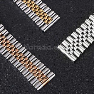 12-22mm Thép Không Gỉ Dây Đeo Đồng Hồ Cho Doanh Nghiệp 5 Hạt Cong Đầu Kim Loại Dây Đeo Đồng Hồ Nam Nữ Thay Thế Đồng Hồ Đeo Tay Dây Đeo Tay