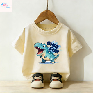 Áo thun in hình khủng long bạo chúa Tyrannosaurus Rex một mặt dành cho bé trai，thoải mái，thoáng khí và thân thiện với da