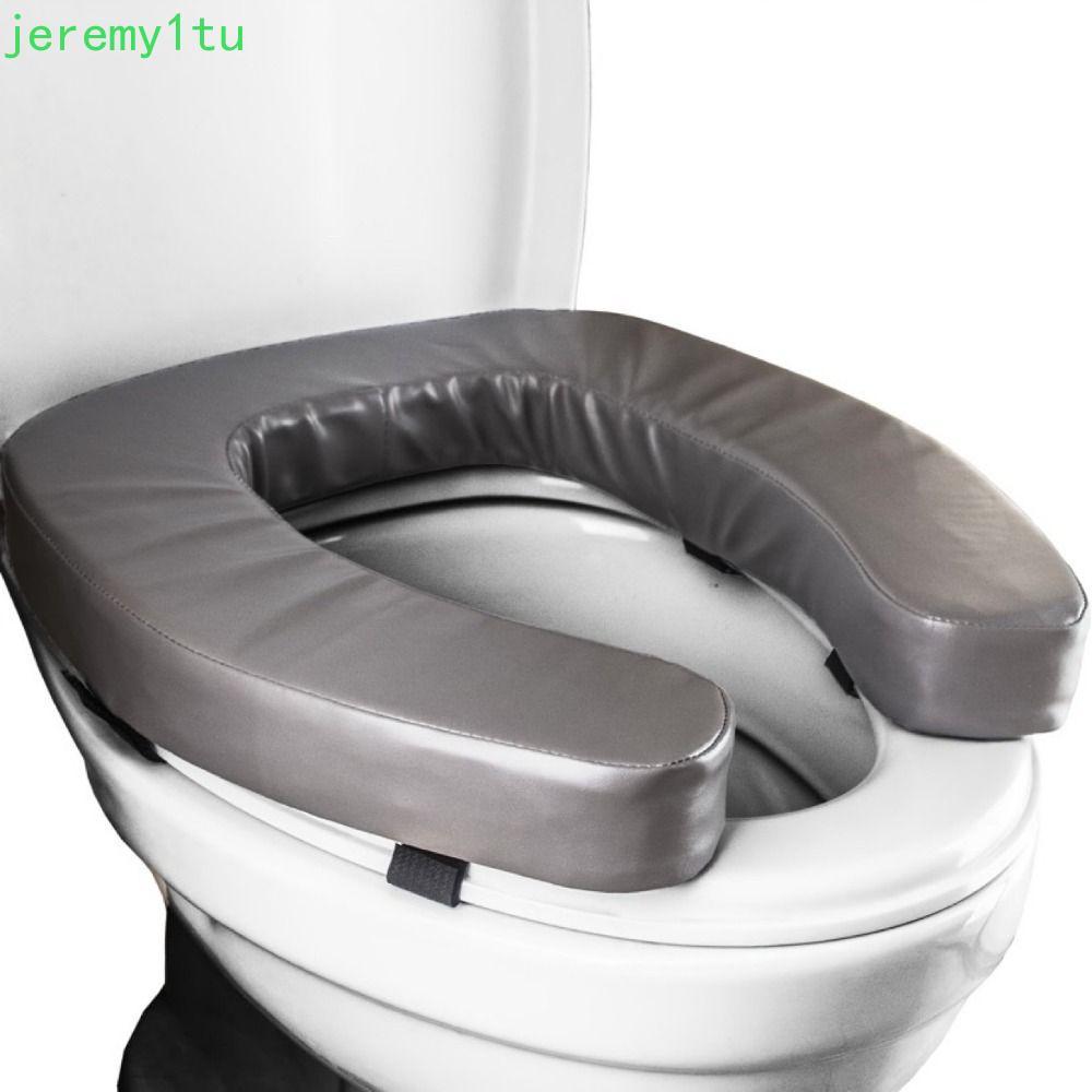 Đệm ngồi vệ sinh nâng lên JEREMY, Tấm nâng ghế vệ sinh hình chữ U chống thấm nước có đệm dày, Bọt cao cấp có thể giặt được Dễ dàng lắp đặt Vỏ bọc bồn cầu có chiều cao cho người cao tuổi