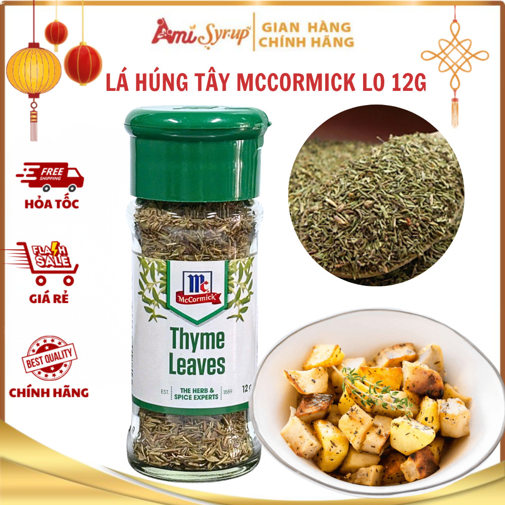 Lá Húng Tây McCormick Lo 12g, Gia Vị Khô Cao Cấp, Được Tuyển Chọn Và Sấy Khô Theo Quy Trình Hiện Đại