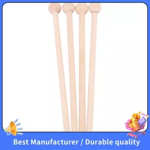 2 Cặp Gậy gõ mạch nha gỗ cho chuông, Xylophone, Khối gỗ, Glockenspiel và chuông