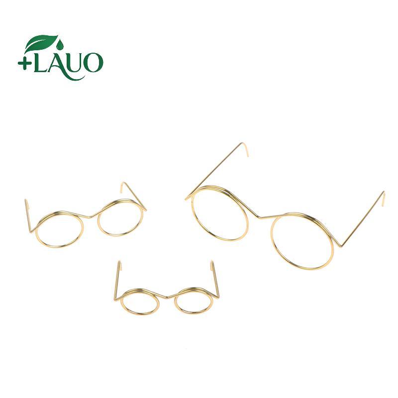 Springevenstar 5 / 10 Chiếc Thời Trang Khung Tròn Không Ống Kính Retro Mát Búp Bê Kính Cho 9 / 25 / 30cm Búp Bê Springevenstar
