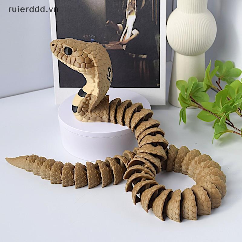 # ruierdd # Tượng King Cobra in 3D Mô hình thực tế Mô hình thực tế Đồ trang trí rắn Đồ trang trí để bàn.