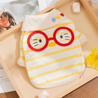 26 Mùa Xuân Mùa Hè Phong Cách Mới Cho Chó Quần Áo Búp Bê Ba Chiều Sọc Mỏng Áo Vest Mèo Thú Cưng Quần Áo
