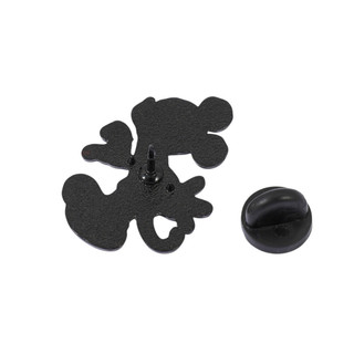 2 Cái / bộ Dễ Thương Mickey & Minnie Kim Loại Men Chân Hợp Kim Huy Hiệu Ba Lô Trâm Cài